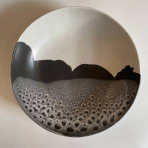 A Mid Century Monochrome Ceramic Bowl